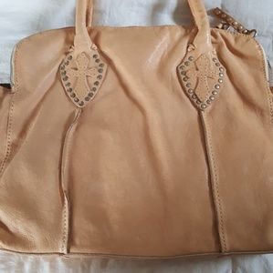 Lucky Brand Leather Studded Cross Bag
